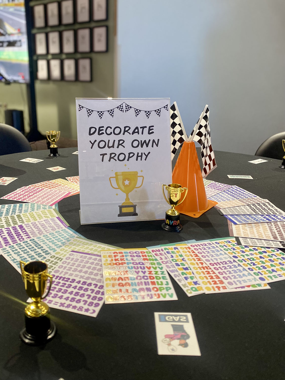 Decorate Your Own Trophy Craft Table